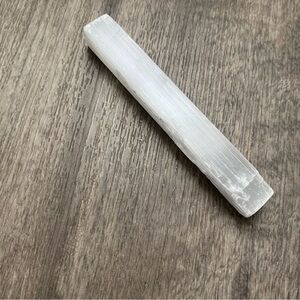One (1) Small 4” Inch Selenite Stick Wand Raw Crystal Natural Stone